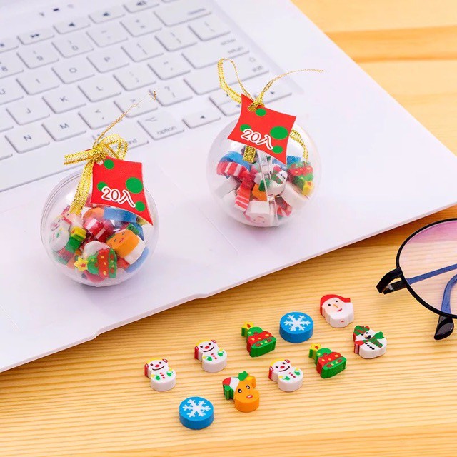 Set 20 viên tẩy trong quả cầu Noel - Giáng sinh