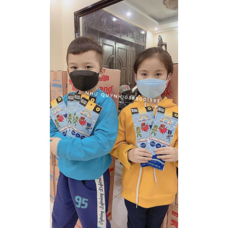 Khẩu trang Trẻ Em Landmask kid KF94 đủ 8 mầu sắc,1 gói 6 chiếc