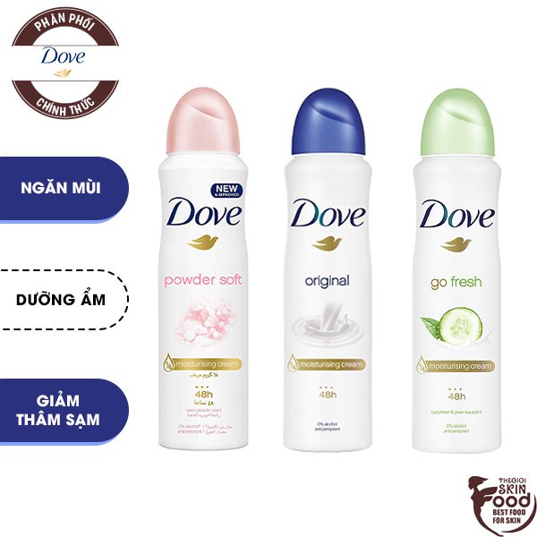 Xịt Khử Mùi Dưỡng Ẩm Vùng Da Dưới Cánh Tay Dove Deodorant 150ml