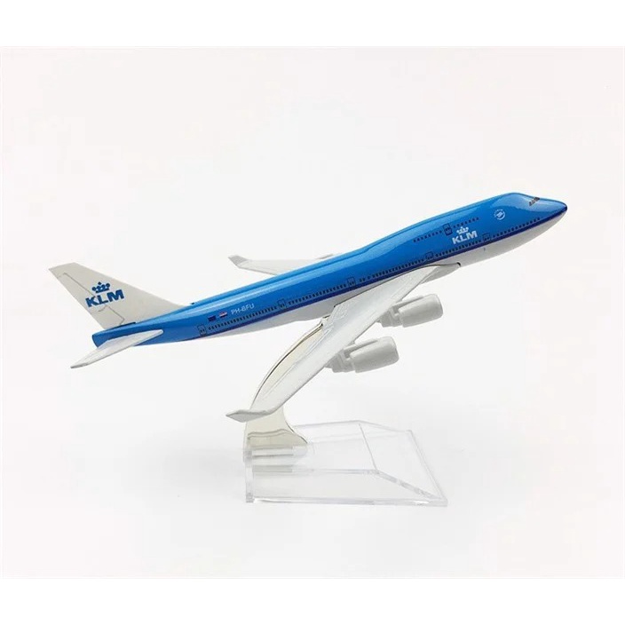 Mô hình máy bay bằng kim loại Boeing B747 B737 B787 B777 16cm MB16 có đế trưng bày