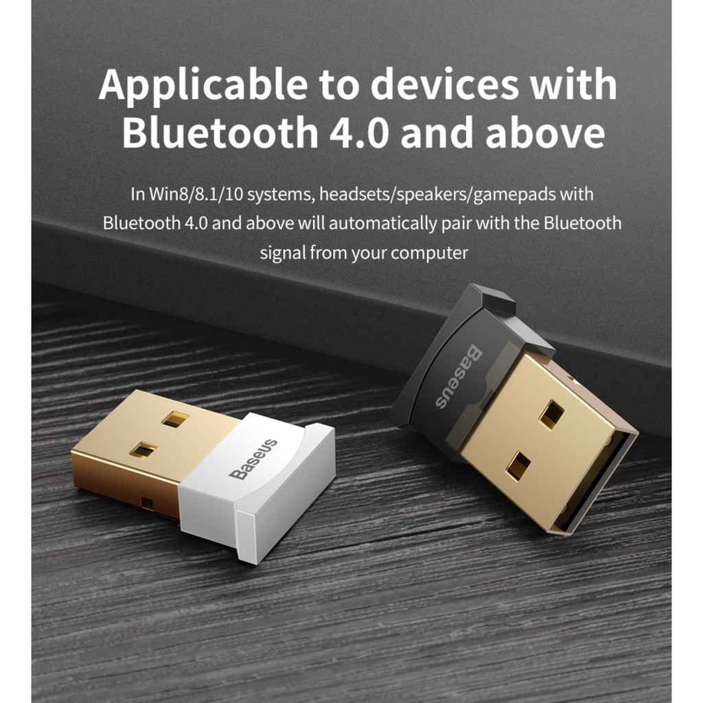 [Tiện ích] USB Bluetooth 4.0 BASEUS hỗ trợ Aptx dùng cho máy tính để bàn hoặc laptop KHÔNG CẦN CHẠY DIRVER | BigBuy360 - bigbuy360.vn