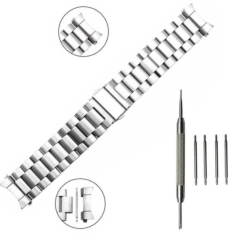 Đầu nối cong 22mm dây đeo thép không gỉ cho đồng hồ Samsung 3 45mm Galaxy 46MM Gear S3 Classic Frontier Galaxy Watch 3