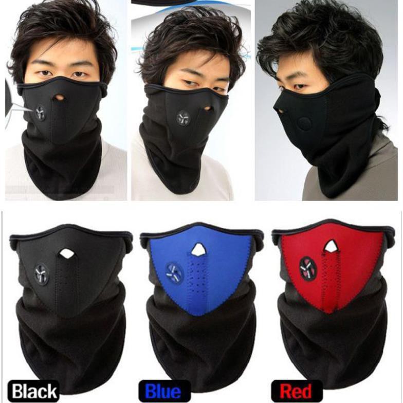 Khẩu trang Ninja (loại 1 - xịn) Có Lỗ Thông Hơi Điều Hòa - Vải Cotton Thấm Mồ Hôi Tốt Dành Cho Dân Phượt