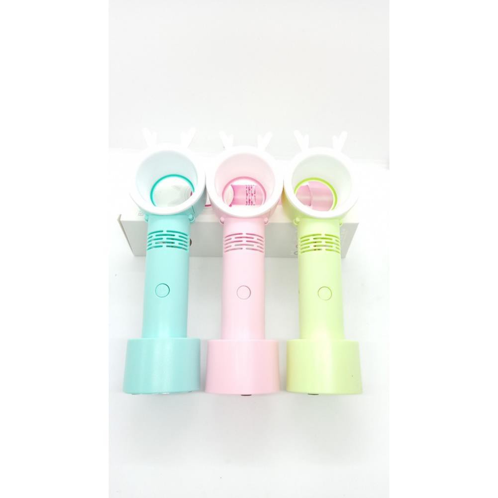 QUẠT MINI CẦM TAY ko CÁNH QUẠT 301 TAI THỎ HÌNH THÚ DỄ THƯƠNG ngoại hình 11093