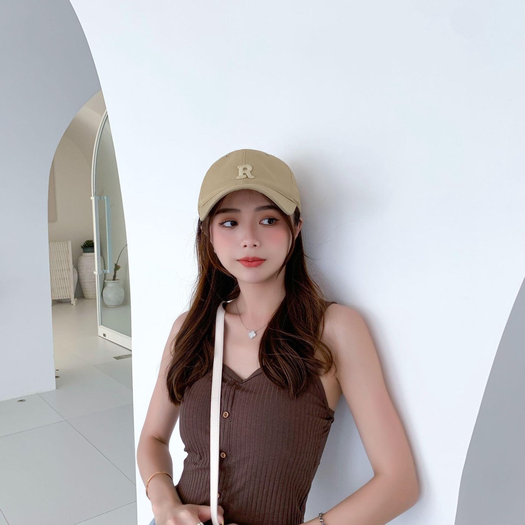 Mũ Lưỡi Trai Mềm Thêu Chữ Phong Cách Hàn Quốc Thời Trang