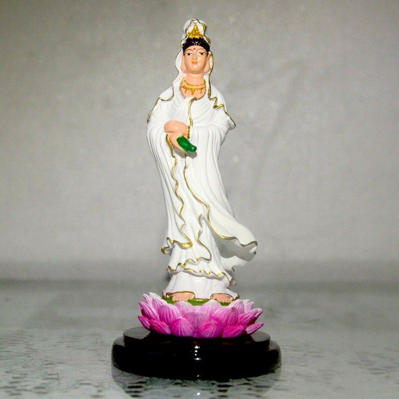 tượng ngài quan thế âm bồ tát đứng cao 13cm