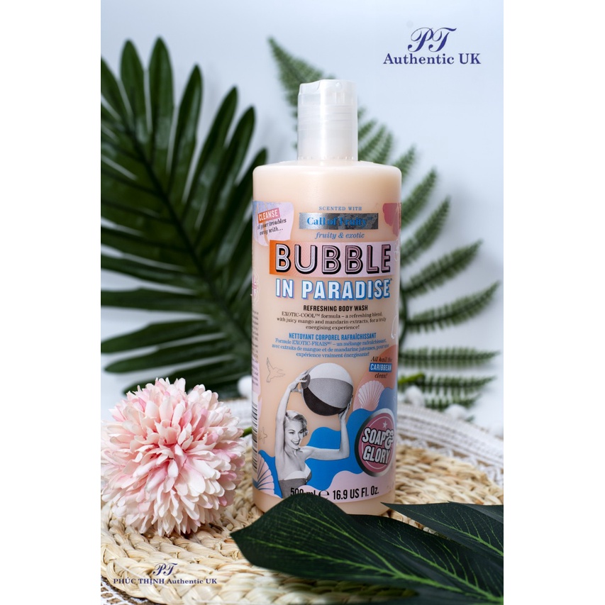 Sữa Tắm Soap and Glory CLEAN ON ME - Bubble In Paradise - Made In UK 500ml