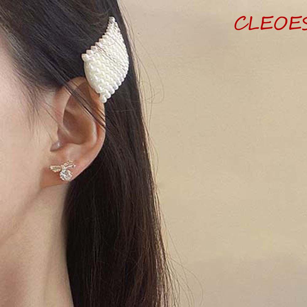 Bông Tai Nơ Đính Ngọc Trai Thời Trang Hàn Quốc|Bông Tai Đinh Tán