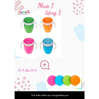 Cốc tập uống 360 độ chống đổ munchkin có nắp chính hãng