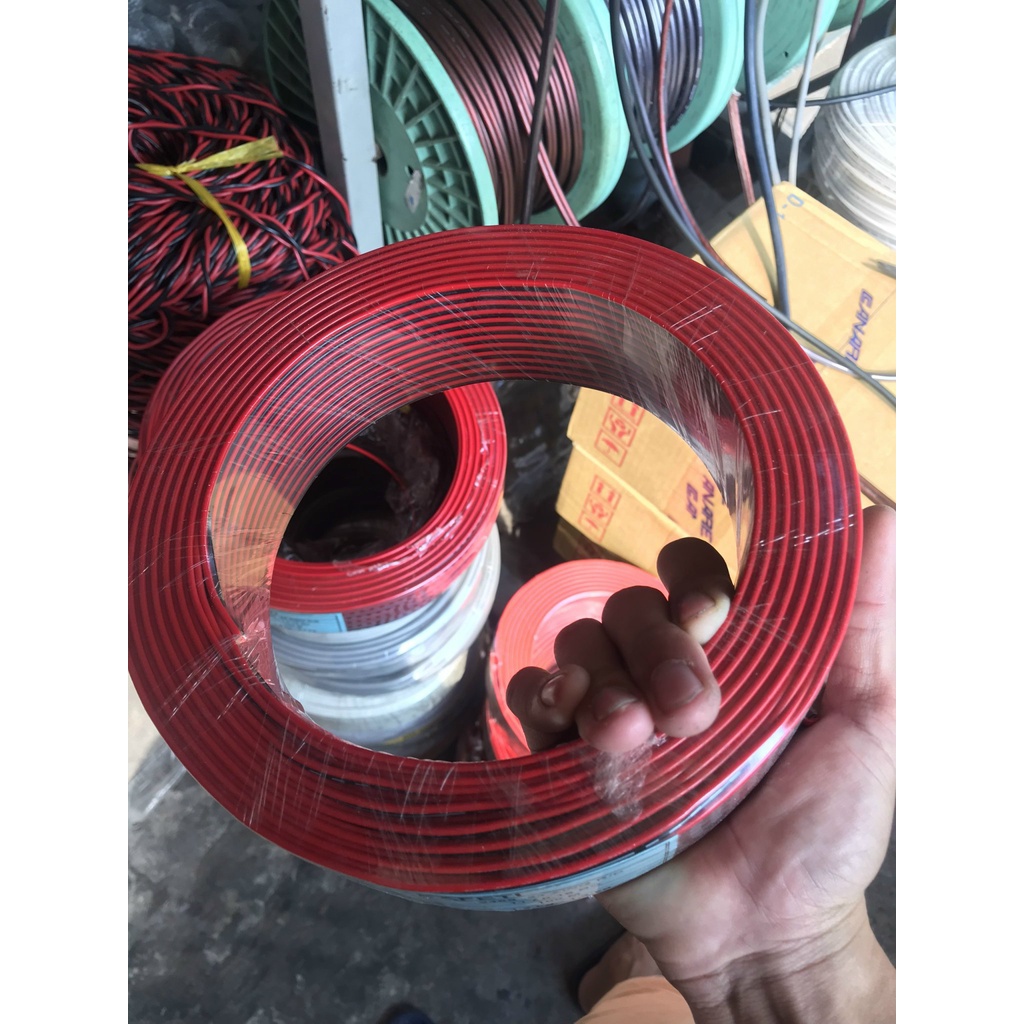 1m Dây điện đôi đỏ đen loại nhỏ AWG