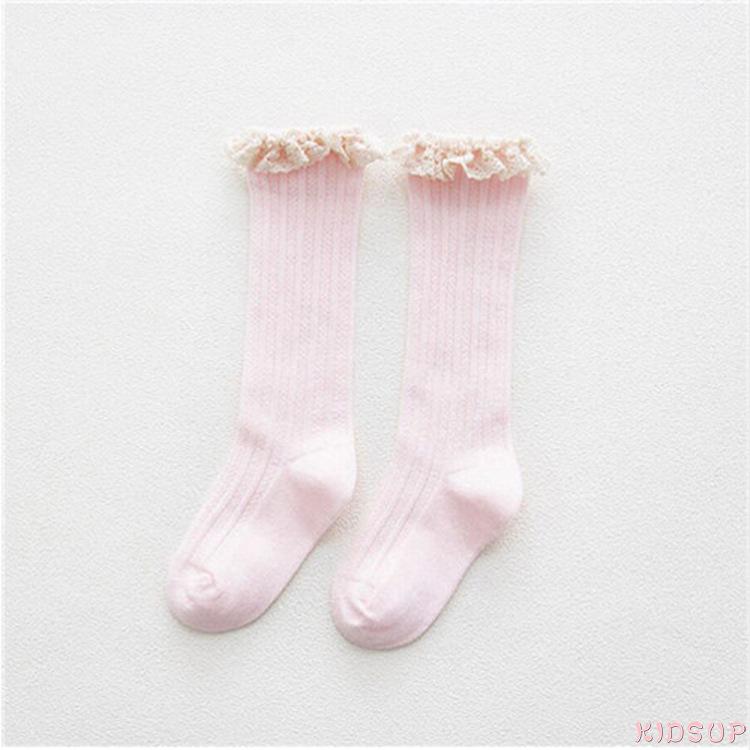 Vớ Cotton DàI Qua GốI ĐíNh Nơ Xinh XắN Cho Bé GáI