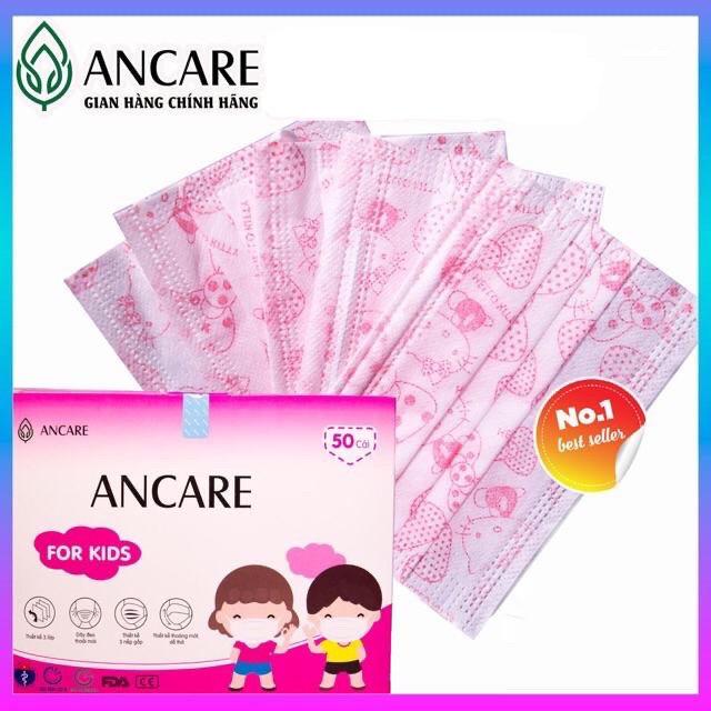 Hộp 50c khẩu trang y tế Ancare cho trẻ em