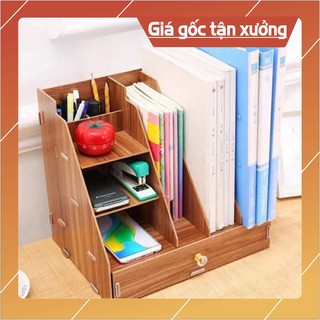 Kệ sách mini để bàn bằng gỗ đa năng