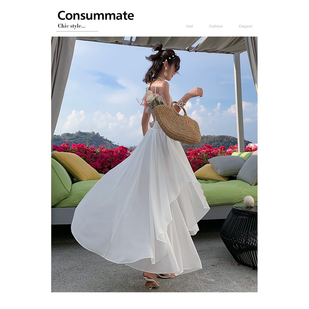 (CÓ SẴN- HÀNG QC)ĐẦM MAXI VÁY MAXI TRẮNG HỞ LƯNG QUẢNG CHÂU SEXY | BigBuy360 - bigbuy360.vn
