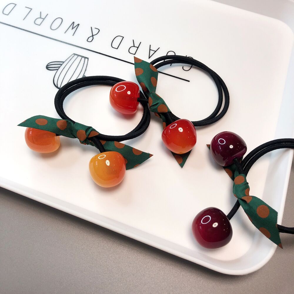 Set 2 dây chun dây nịt buộc tóc quả cherry siêu xinh BAG U CHUNCHERRY055