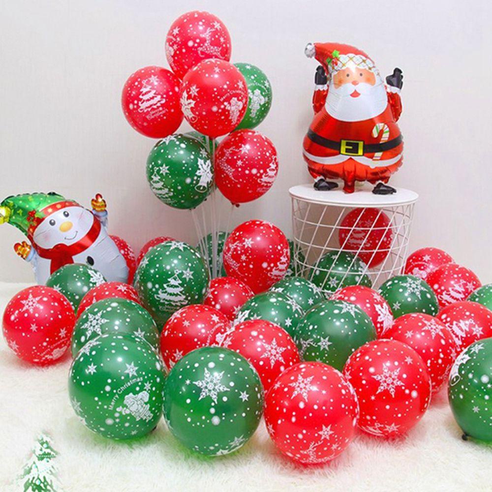 Bong Bóng Cao Su Elsworth Trẻ Em|Phụ Kiện Trang Trí Giáng Sinh Hình Ông Già Noel Và Hoa Tuyết