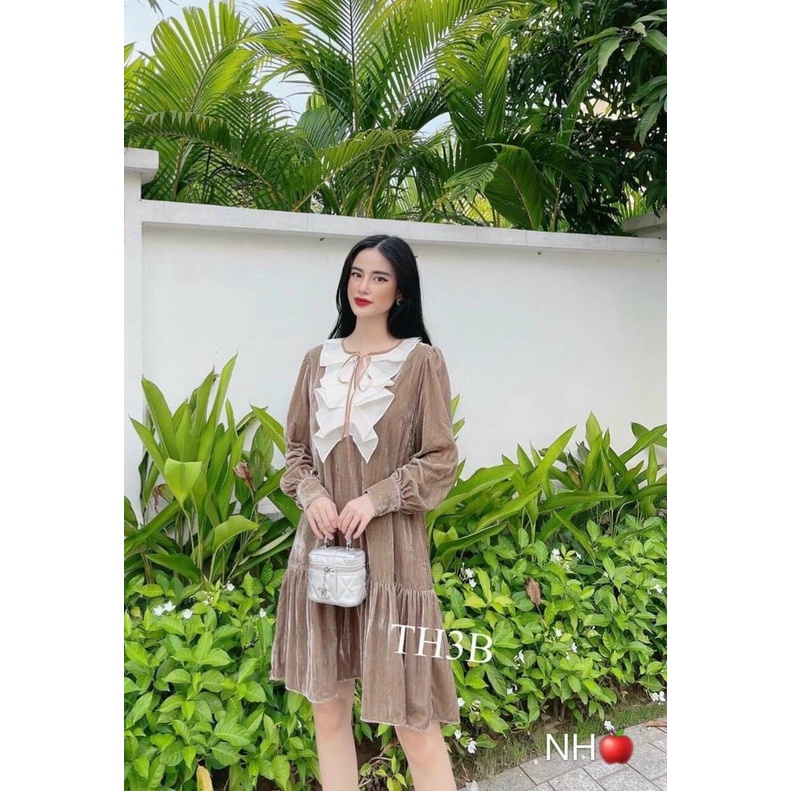 Váy bầu thu đông công sở đẹp giá rẻ CHẤT NHUNG thiết kế đẹp kiểu dáng thời trang phù hợp dự tiệc V36