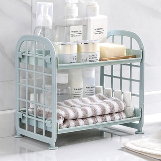 Kệ 2 tầng phòng tắm bếp để bàn dụng cụ học sinh mini V2 đồ phòng tắm gia vị nhà bếp