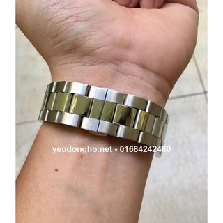 Dây đồng hồ thép không gỉ đầu bằng - size 20mm