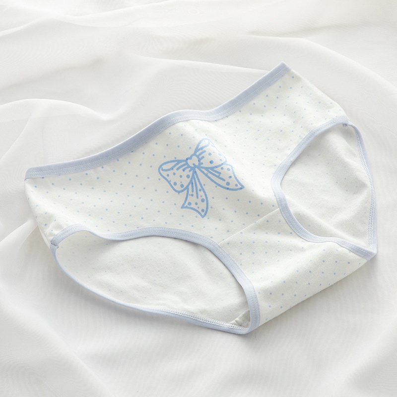 Set 5 Quần lót nữ sinh họa tiết Nơ Xanh SET51_NuciFera