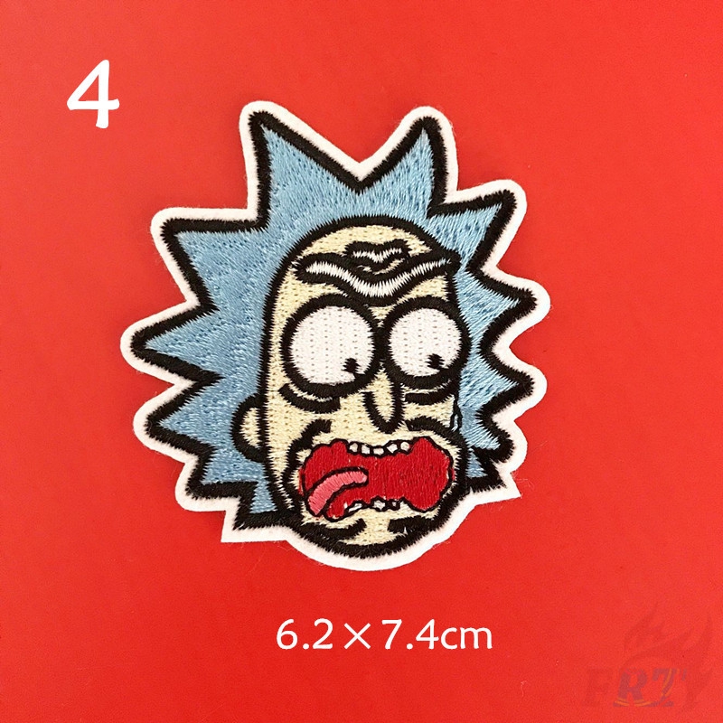 Miếng dán dùng ủi vá lên quần áo hình Rick và Morty