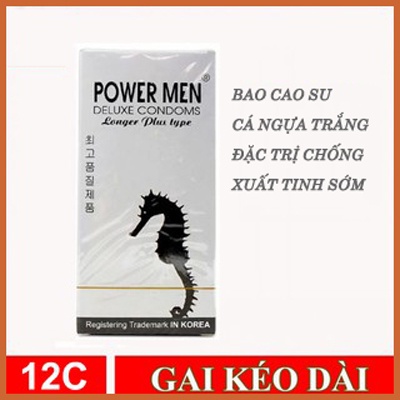 Bao cao su Power men Longer Plus, bao cao su bi gân gai lớn kéo dài thời gian quan hệ