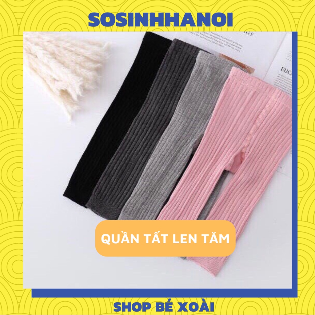 Quần tất len tăm cho bé không bàn xuất Hàn cực đẹp / ôm gọn cho bé từ 3 tháng đến 3 tuổi