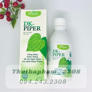 Nước súc miệng thảo dược dịch chiết lá Trầu Không DK Piper 250ml - Giúp trắng răng thơm miệng, ngừa bệnh răng miệng