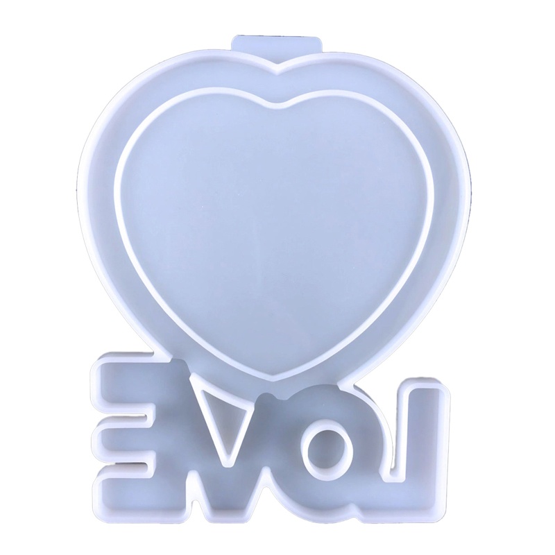 Khuôn Silicone Hình Trái Tim Làm Khung Ảnh Epoxy Resin Thủ Công DIY Dành Cho Nhà Cửa