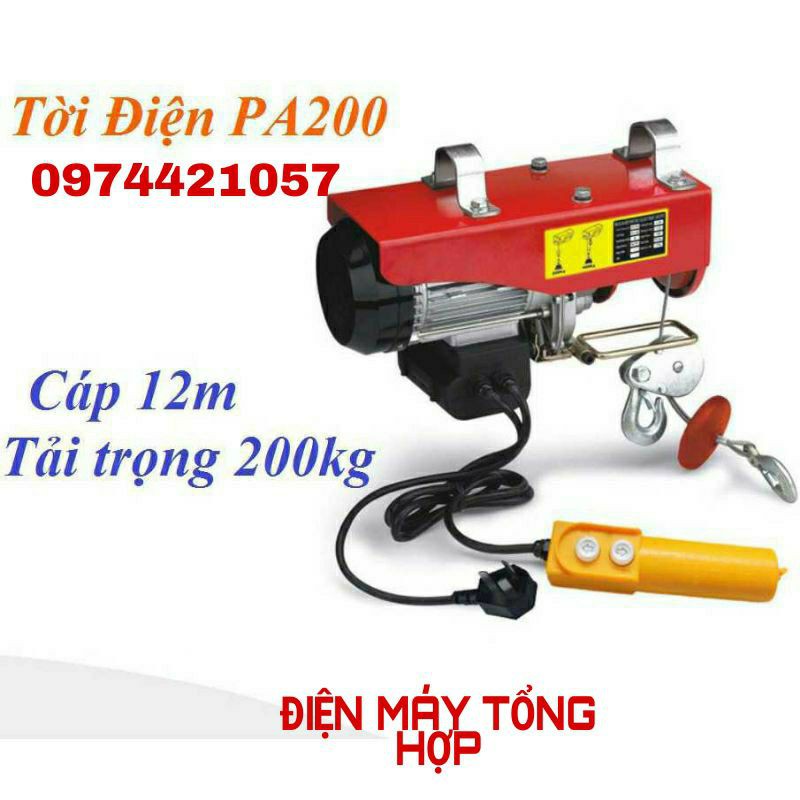 Máy tời điện PA 200 480W🔥☄200kg cáp 12m.