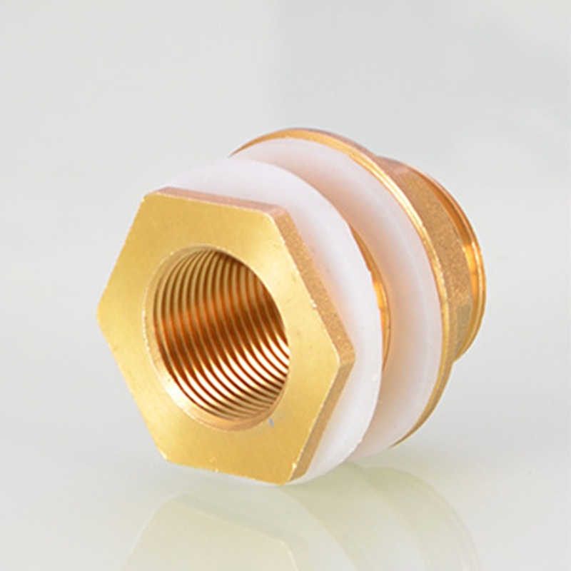 Đầu Nối Ống Nước Bằng Đồng Thau 1 / 2 &quot;3 / 4&quot; 1 '' Kèm Miếng Đệm Cao Su