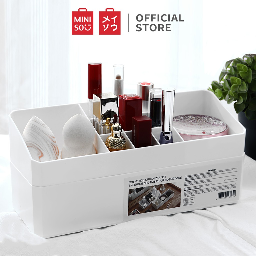 Hộp đựng giỏ đựng đồ Miniso Bộ tổ chức mỹ phẩm Hộp đựng đồ trang điểm