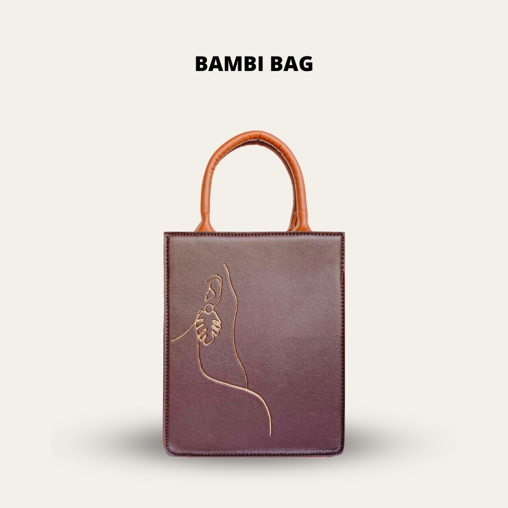 Túi Vuông Bambi dáng đứng form chắc chắn