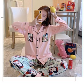 Đồ bộ Pijama quần dài - áo tay dài mặc nhà sang trọng Dạo Phố Mặc Nhà