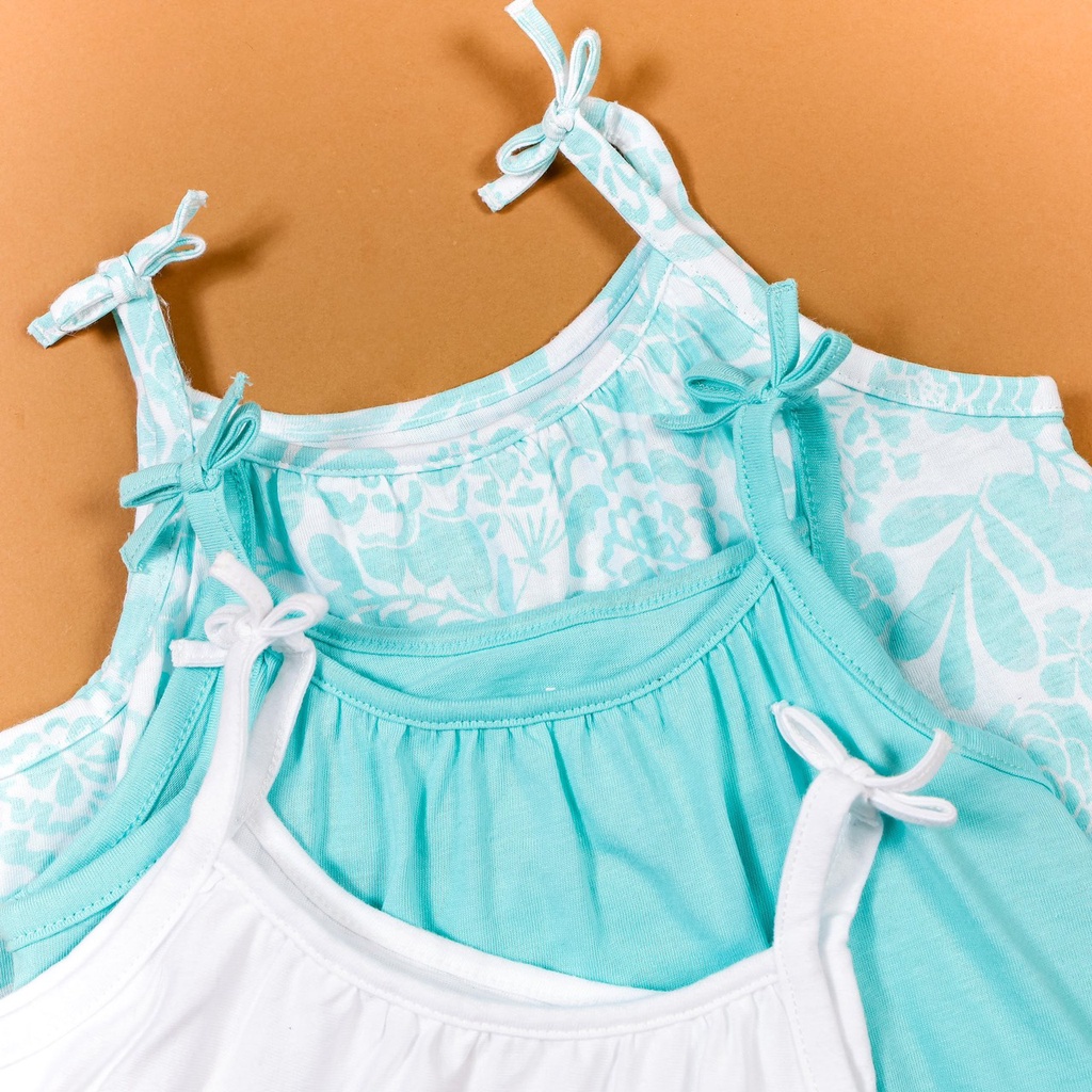 Váy body bé gái xuất dư Bundles hai dây đầm body cho bé gái sơ sinh đến 1 2 tuổi thun cotton - VSB