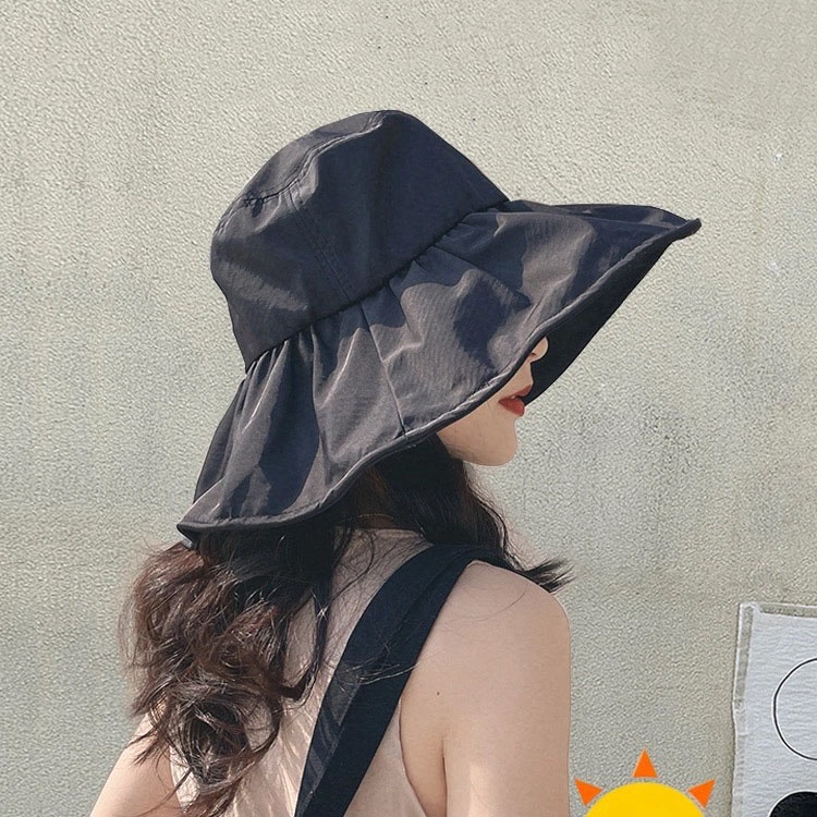 Nón Chống Tia UV Lót Da Style Nhật Màu Trơn