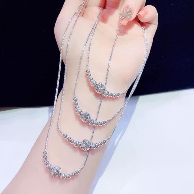 DÂY CHUYỀN BẠC MẶT BI PHAY CHO BÉ YÊU - VÒNG CỔ BẠC TRẺ CON