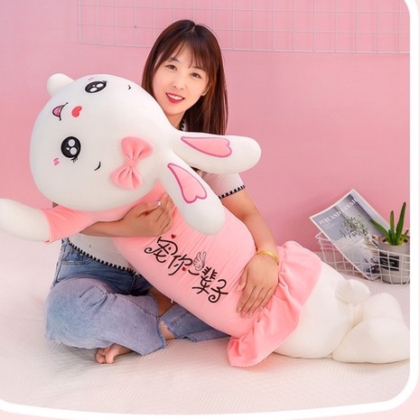 Gấu Bông Thỏ Nằm Mặc Váy Dễ Thương, Thỏ Bông Cute Hàng Cao Cấp