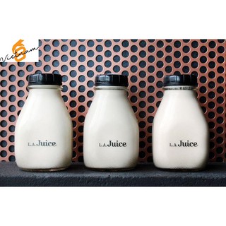 Combo 5 chai thủy tinh vuông lùn 500ml nắp nhựa đen (Chai trơn, không in hình)