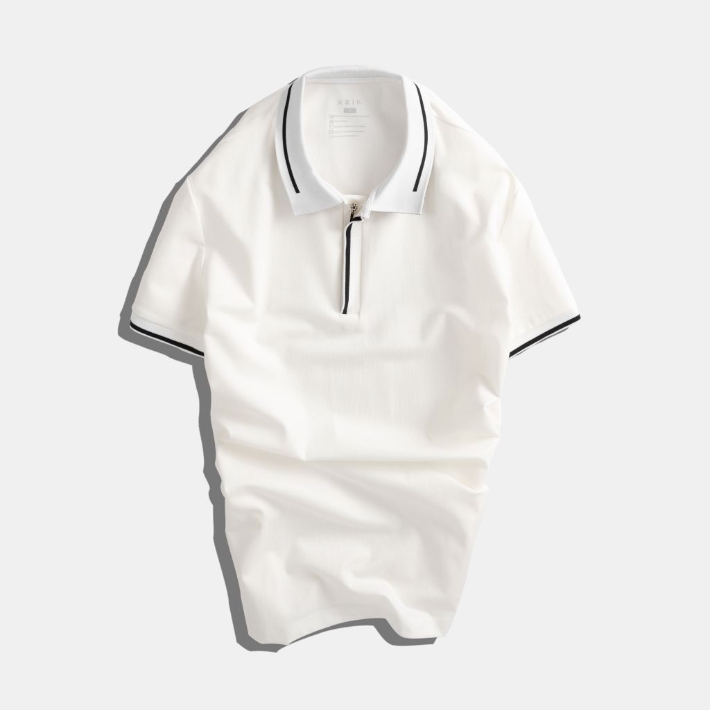 Áo Phông Polo Local Brand Nam Đẹp Chính Hãng KRIK Chất Vải Cotton Có Khóa Zip 4006