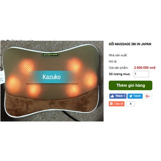 Gối Massage Kazuko 0.01 - Made in JAPAN