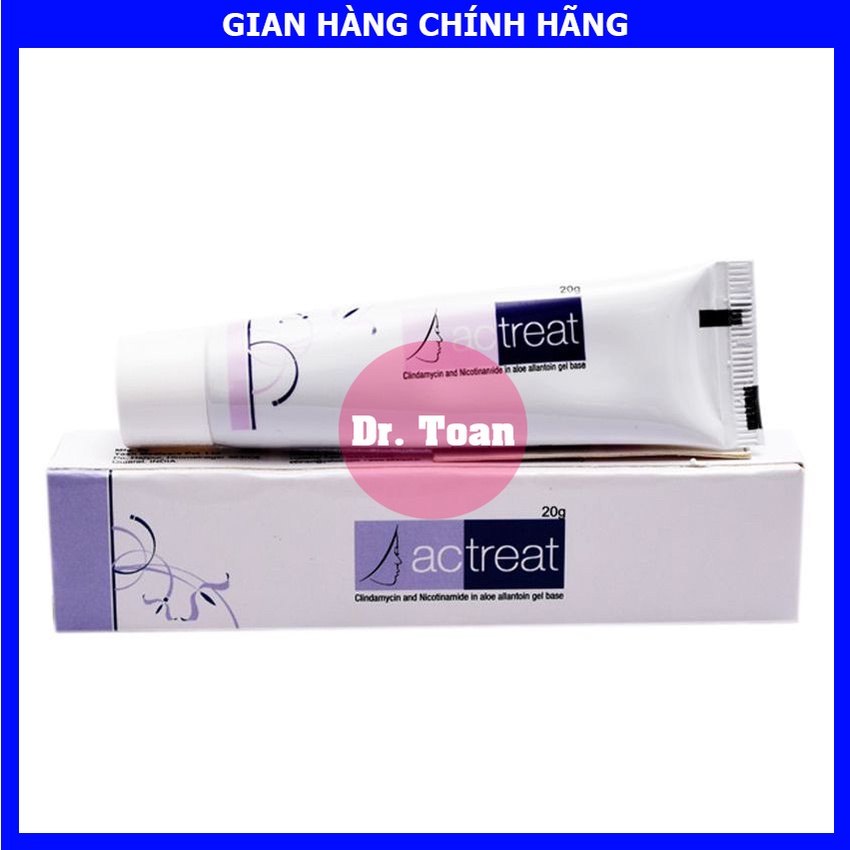 Actreat gel (20g) kem chấm mụn 5% niacinamide và ksinh, giảm mụn, kiềm dầu, trắng sáng da