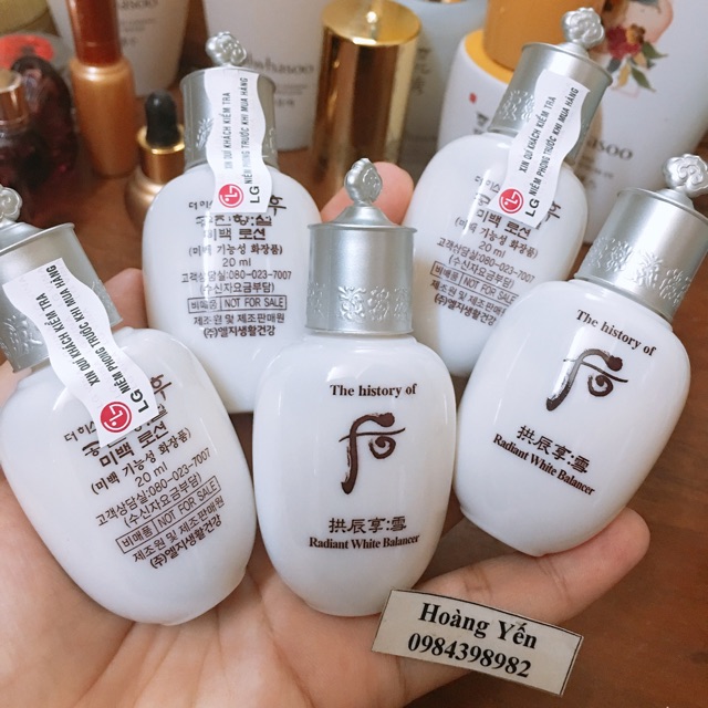 [DATE 2024] Nước hoa hồng Whoo dưỡng trắng làm sáng da Whoo Radiant White Balancer 150ml