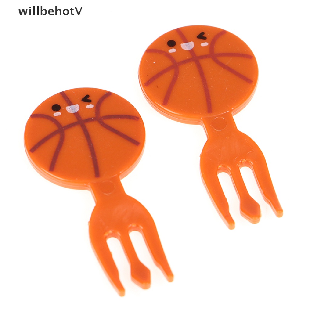 Set 8 Nĩa Ăn Trái Cây Hình Quả Bóng Đá Hoạt Hình Mini