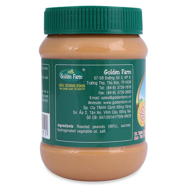 Bơ Đậu Phộng Mịn Golden Farm