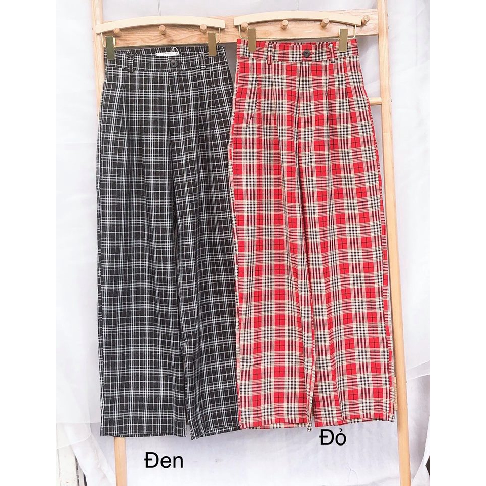 Quần ống rộng kẻ ulzzang | BigBuy360 - bigbuy360.vn