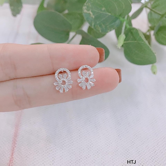 NỤ HOA BẠC XINH CHO NỮ - TRANG SỨC BẠC CAO CẤP