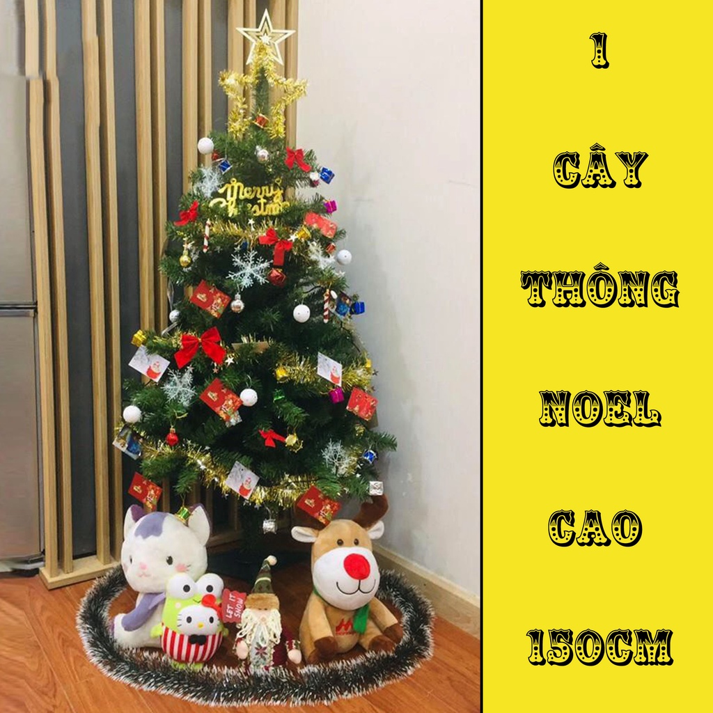 Cây thông noel trang trí giáng sinh đủ loại full phụ kiện 90cm, 1m2, 1m5, 1m8, 2m1, 2m4, 3m hàng Việt Nam chất lượng cao