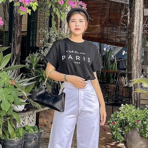 COCOSIN - Áo Lụa Đen PARIS