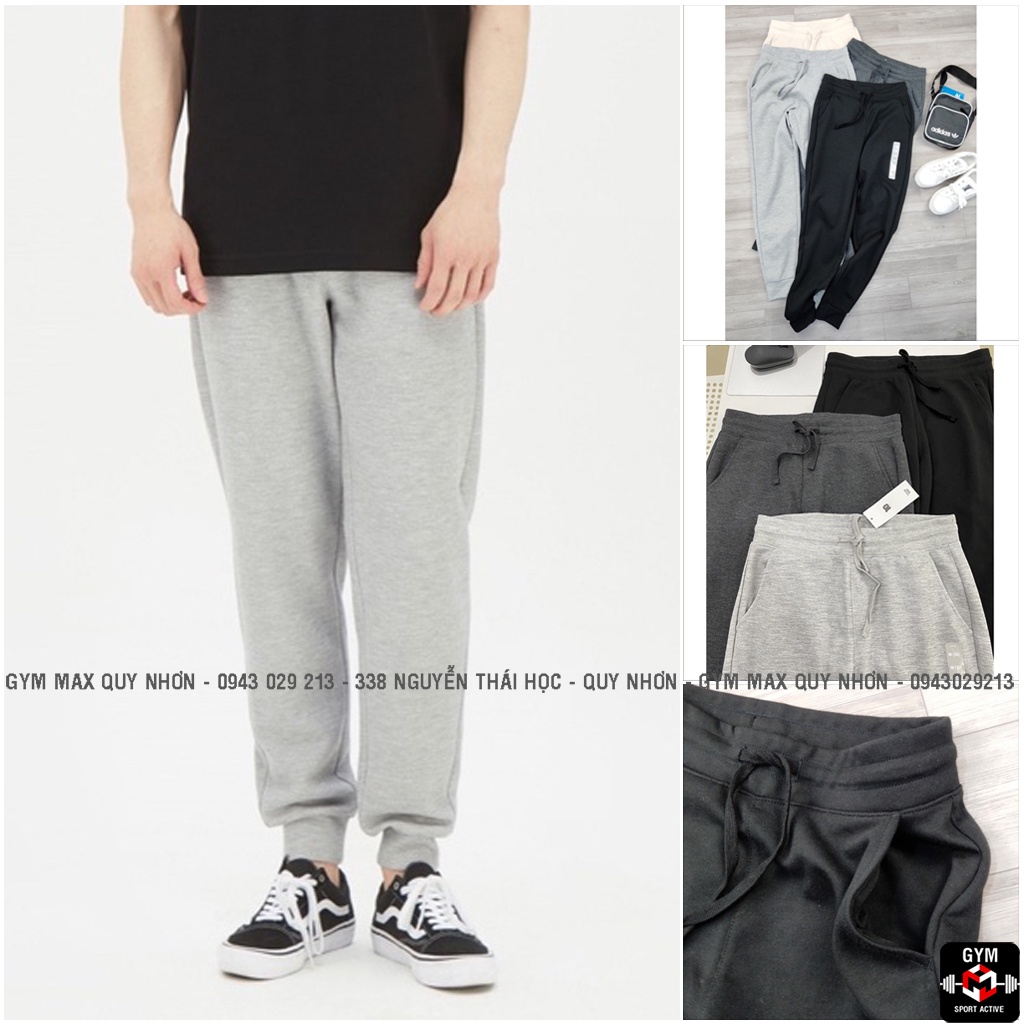Quần jogger nam thể thao tập gym chính hãng xuất dư Hàn Quốc thun cotton nỉ 4 chiều jogger TopTen